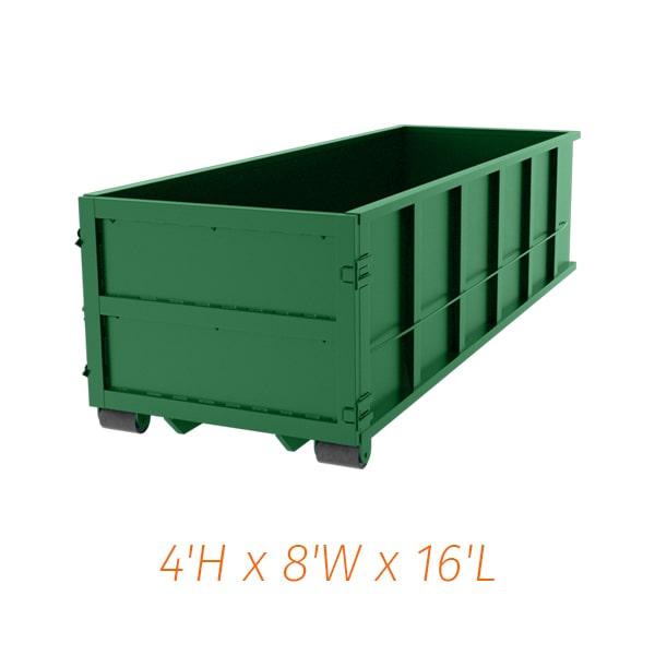 fifteen-yard dumpsters have weight restrictions which vary by rental company and location